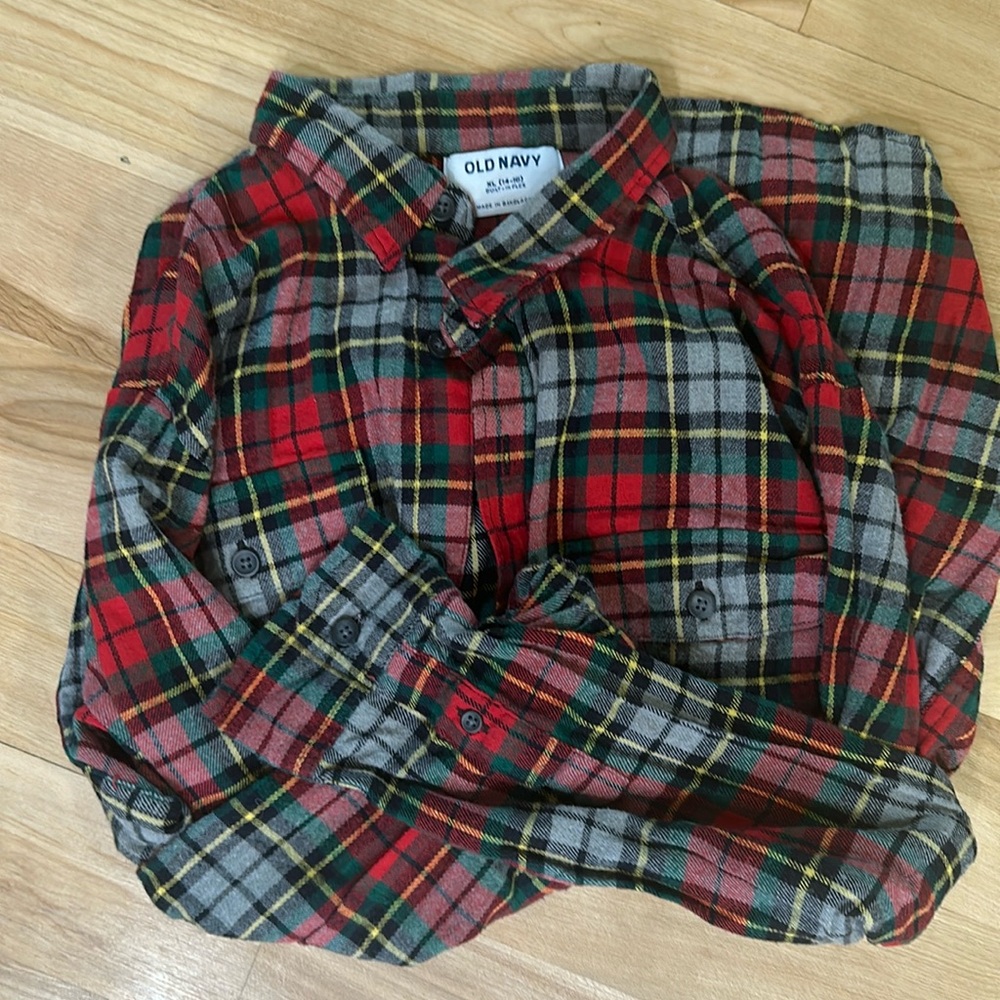 Old Navy Boys button up long sleeve shirt